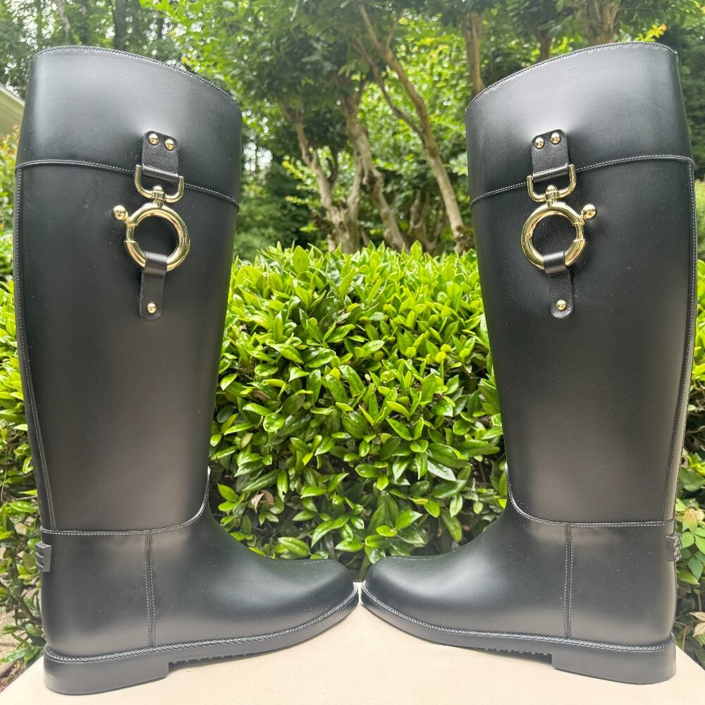 Pollini Bologna Black Rain Boot Size EU 39